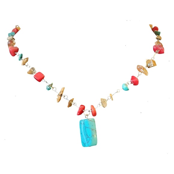 New York & Company Jewelry - NY Turquoise & Agate Necklace New York & Company Jewelry - NY Turquoise & Agate Necklace
